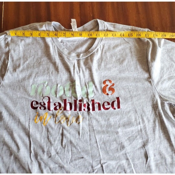 4/$15 Rooted and Established in love Womens Short Sleeve Ladies T Shirt Size 2XL - Picture 4 of 7